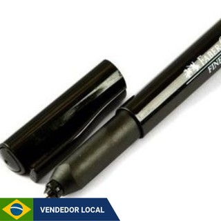 Caneta Ponta Porosa Fine Pen 0 4mm Preto Faber Castell Shopee Brasil