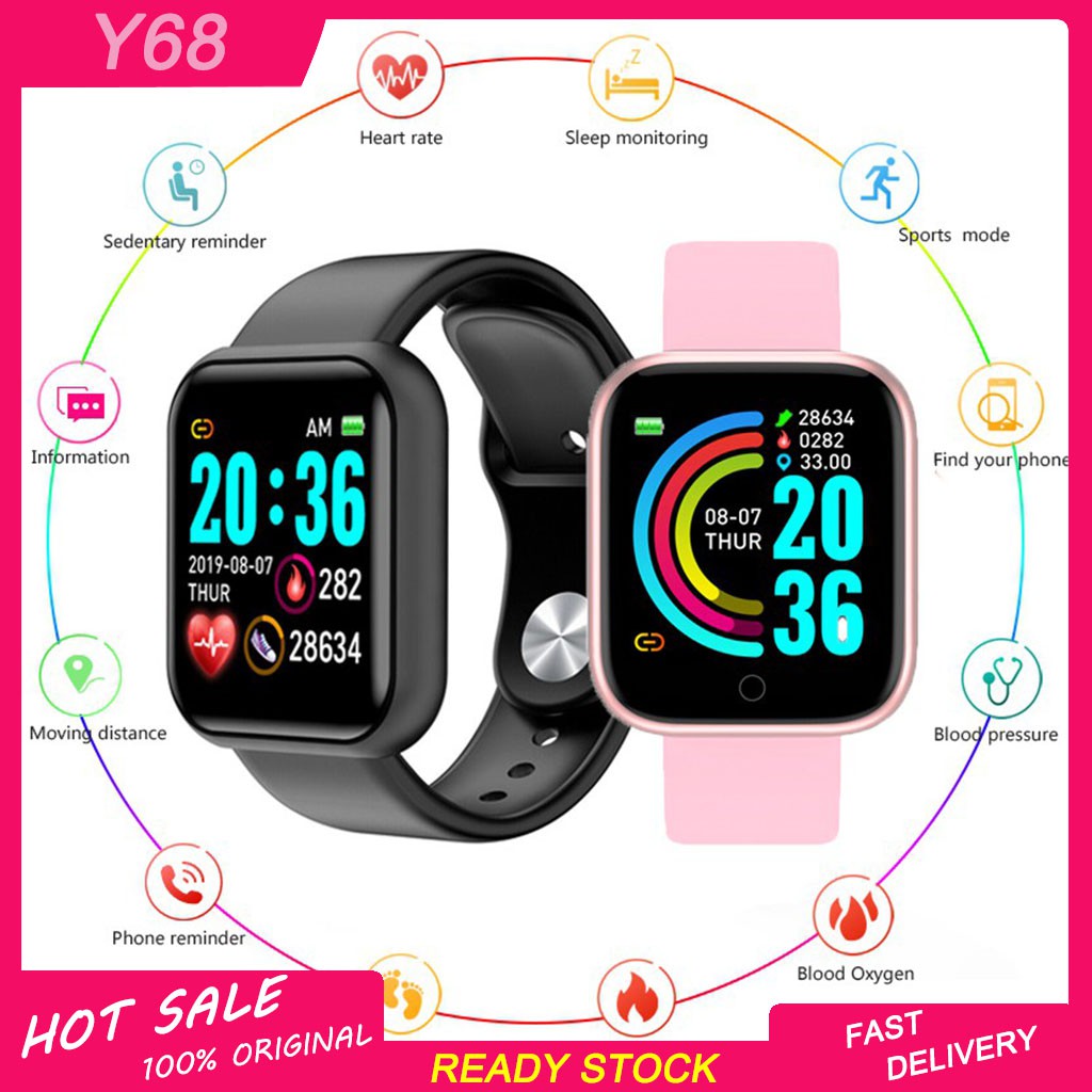 Y68 D20 Smartwatch Prova D Gua Bluetooth Usb Monitor De Cora O