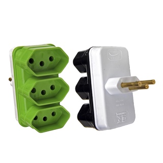 Adaptador Todas Tomadas Padrão Novo Antigo Benjamin Triplo Shopee Brasil