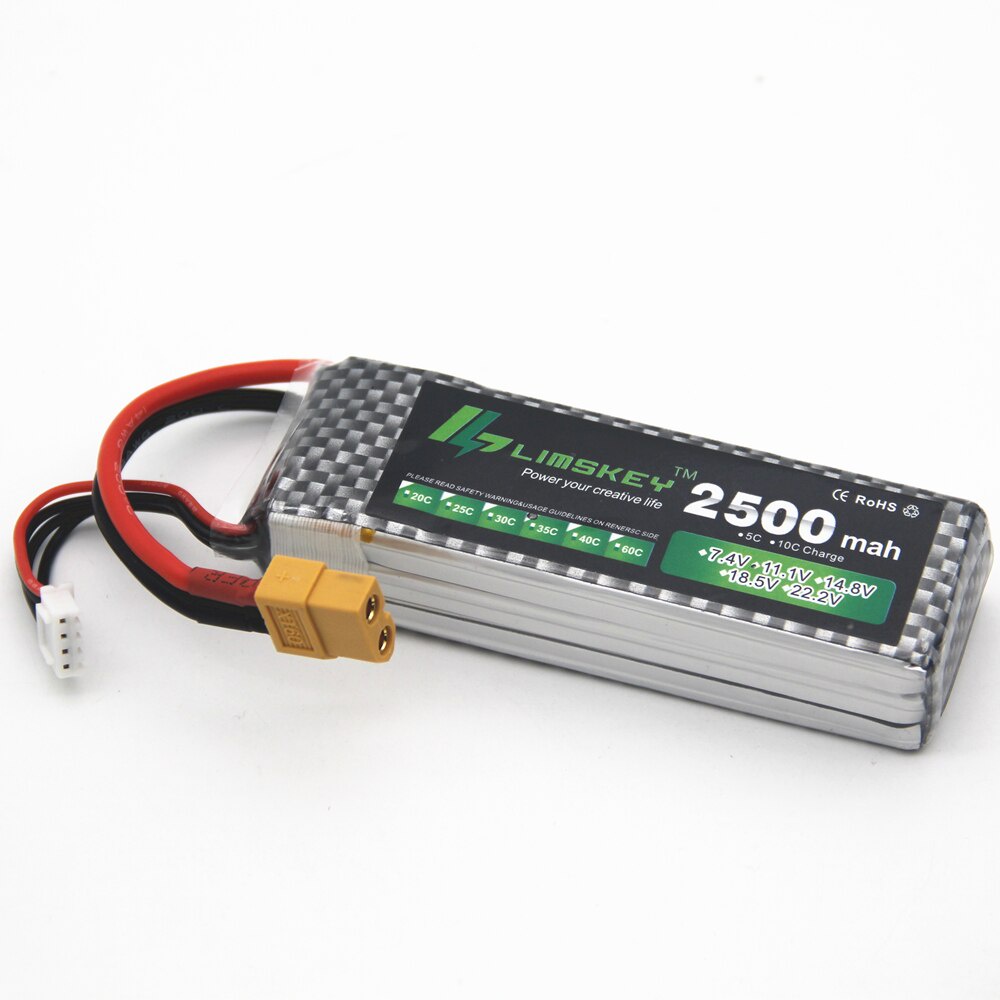 Bateria Lipo 3s 2500mah 25c Limskey Zagi E Aeromodelo Shopee Brasil