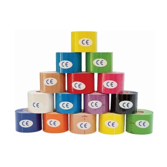 Fita Bandagem Adesiva Elastica Kinesio Kintape M Por Cm Kit