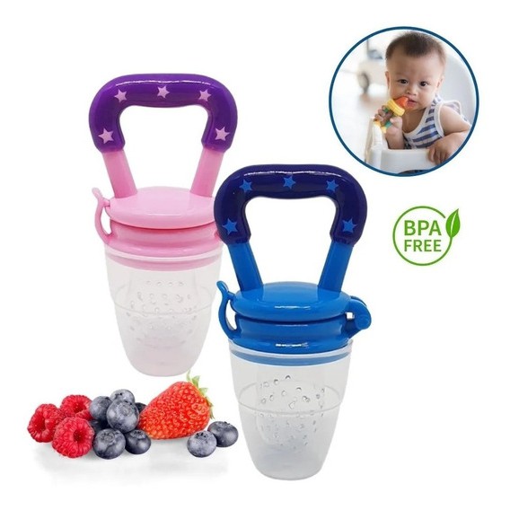 Chupeta Alimentadora Em Silicone Higienica Porta Fruta Bebe Shopee Brasil