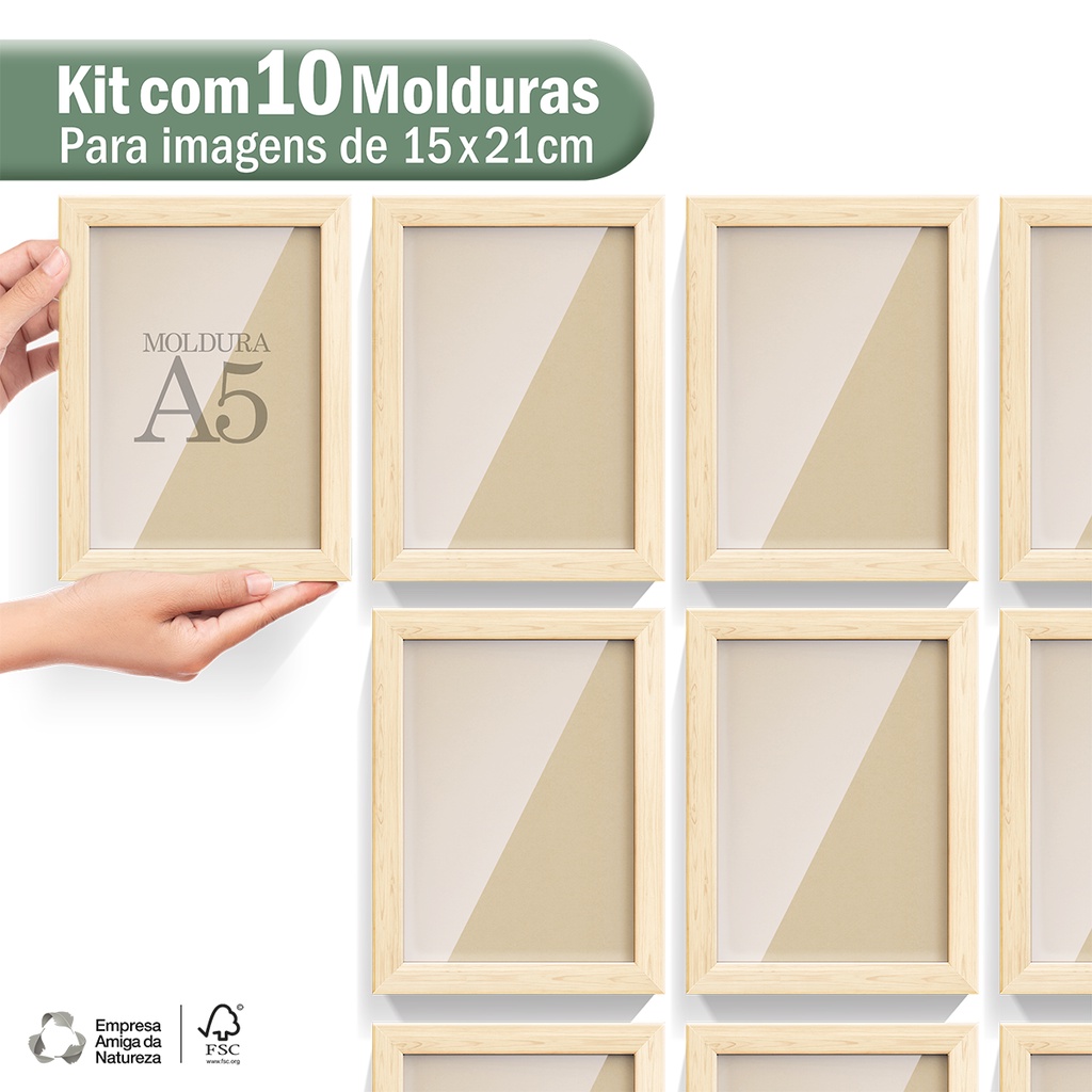 Kit Moldura A Quadro Madeira Vidro Foto X Shopee Brasil