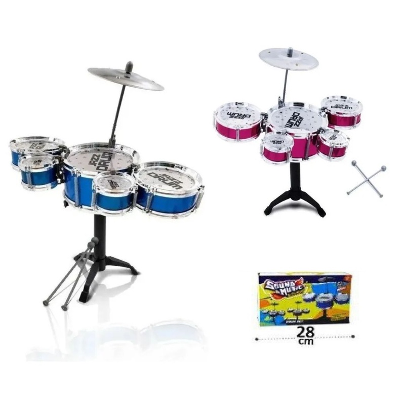 Mini Bateria Infantil Tambores Prato Happy Jazz Drum Shopee Brasil