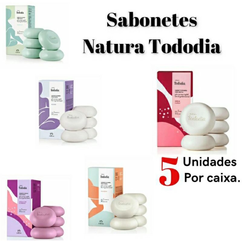 Caixa De Sabonetes Natura Tododia 5un 90g Shopee Brasil