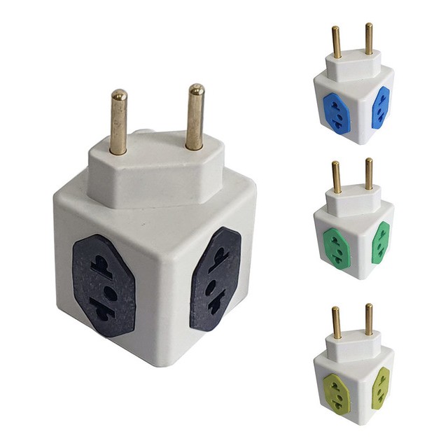 Adaptador Benjamin 4 Tomada Cubo 3d Adaptador De Tomada Cubo 3d