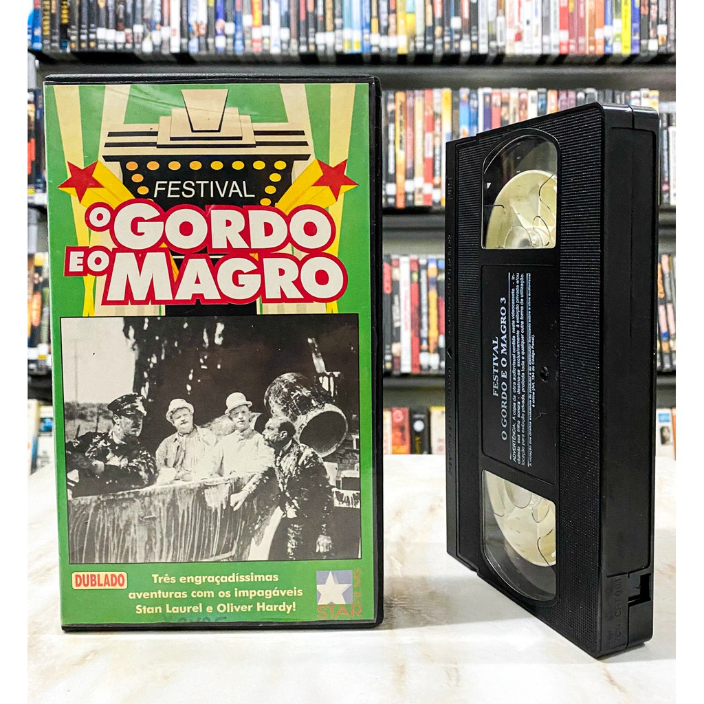 VHS O Gordo e o Magro DUBLADO Original Comédia Festival o Gordo e o