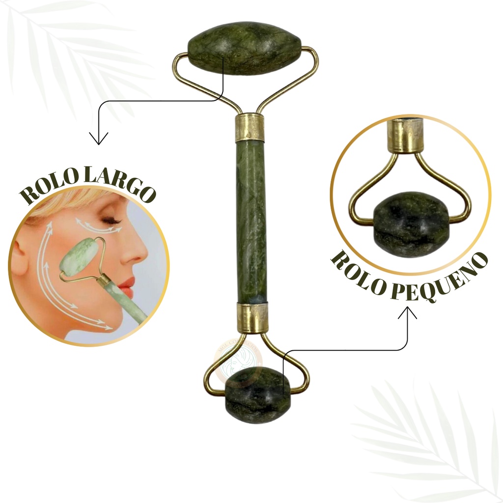 Rolo Pedra De Jade Massagem Facial Anti Rugas Shopee Brasil