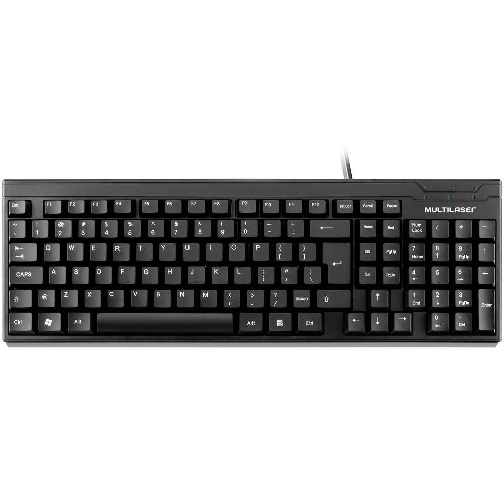 Teclado Multilaser Slim USB Preto TC193 Shopee Brasil