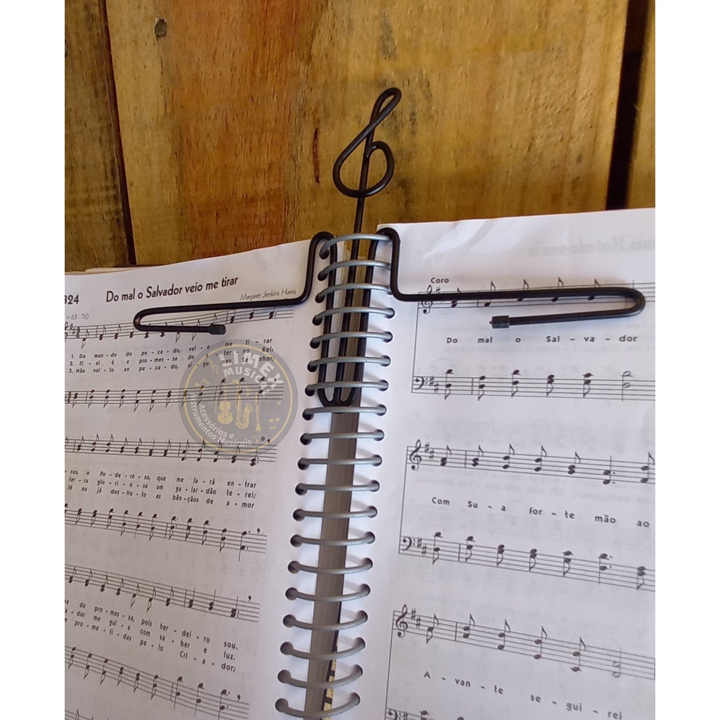 Prendedor De Partitura Clave De Sol Preto Lunnon Shopee Brasil