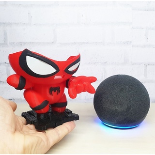 Suporte Tema Homem Aranha Spider Man Para Alexa Echo Dot 4 Shopee