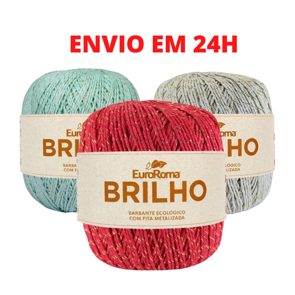 Euroroma Brilho Ouro 400g 406 Metros Para Croche Shopee Brasil