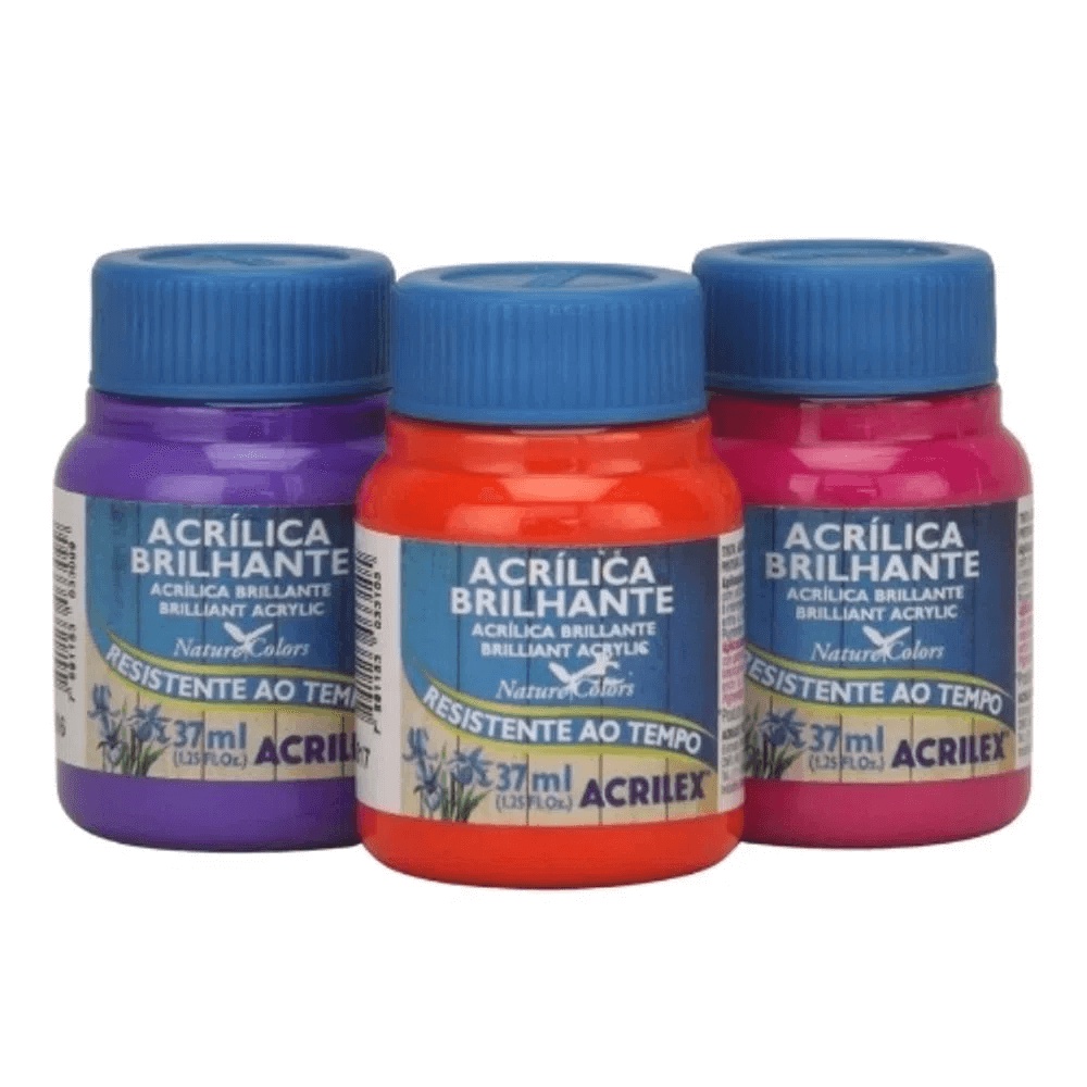 Tinta Acrílica Brilhante Acrilex 37ml Shopee Brasil