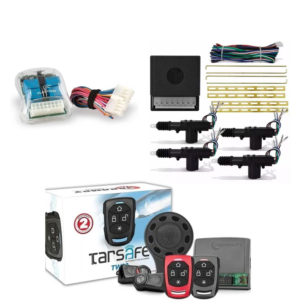 Mega Kit Alarme Taramps 2 Controles Modulo De Vidro Flexitron 4