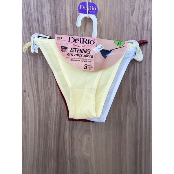 Kit 3 Calcinhas Feminina String DelRio Shopee Brasil