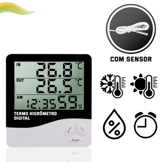 Termo Higrometro Medidor Temperatura Umidade Sensor Externo Shopee Brasil