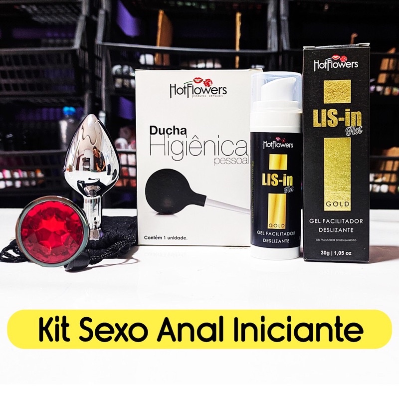 Kit Sexo Anal Iniciante Plug P Joia Ducha Chuca Xuca Lis In