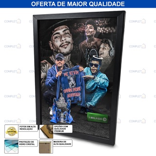 Quadro De Parede Mc Kevin Neymar Homenagem Mc Kevin Moldura E Vidro