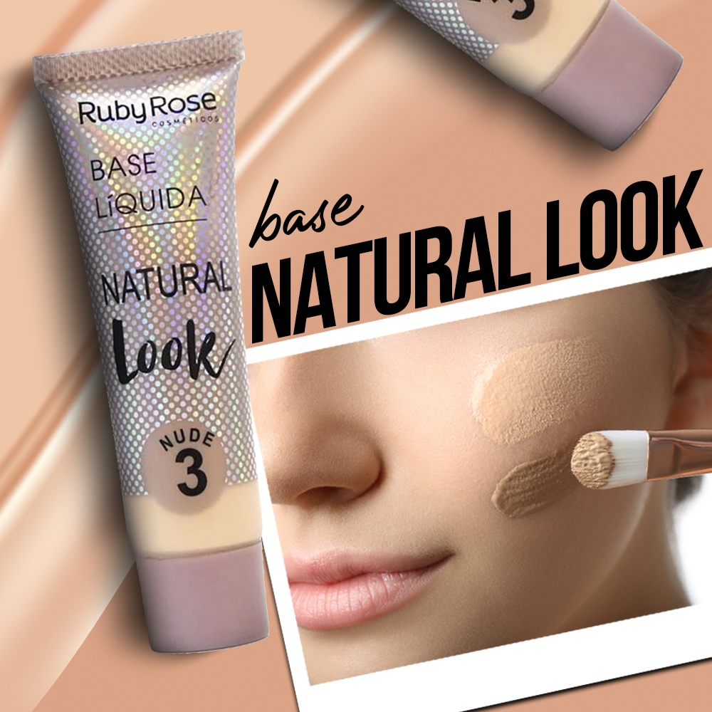 Base Facial Natural Look Ruby Rose Nude E Liquida Shopee Brasil