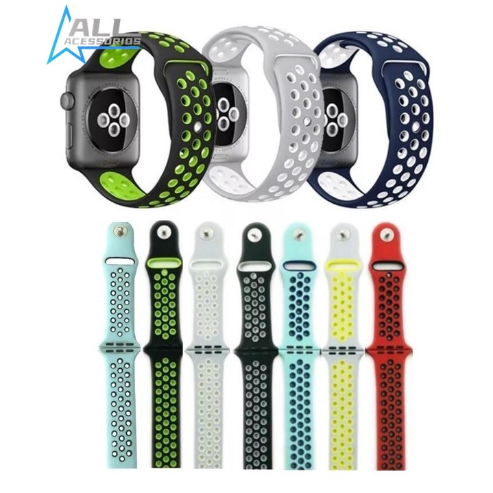 Pulseira Sport Silicone Lisa Para Apple Watch E Smartwatch Iwo Hw