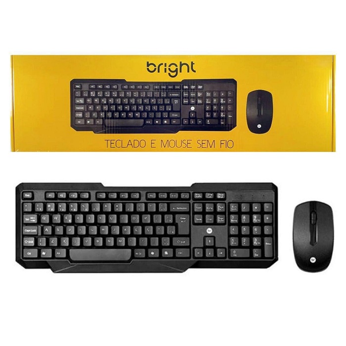 KIT TECLADO E MOUSE 0055 SEM FIO 60980 BRIGHT BOX Shopee Brasil