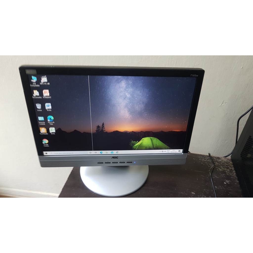 Monitor 17 Lcd Wide Aoc 716 Sw Vga Shopee Brasil