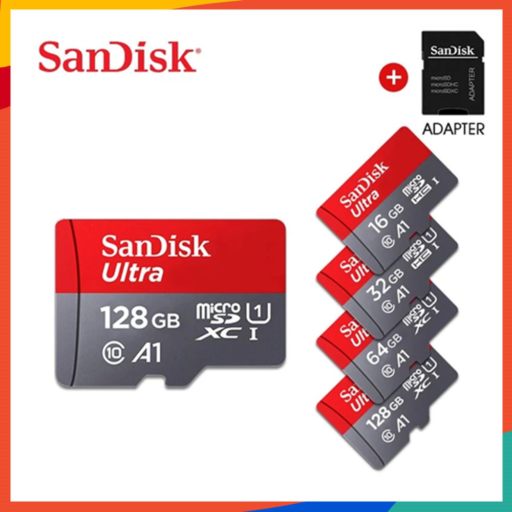 Sandisk Ultra Micro Sd 128gb 64g 32gb 16gb Cartão Micro Sd Sd Tf