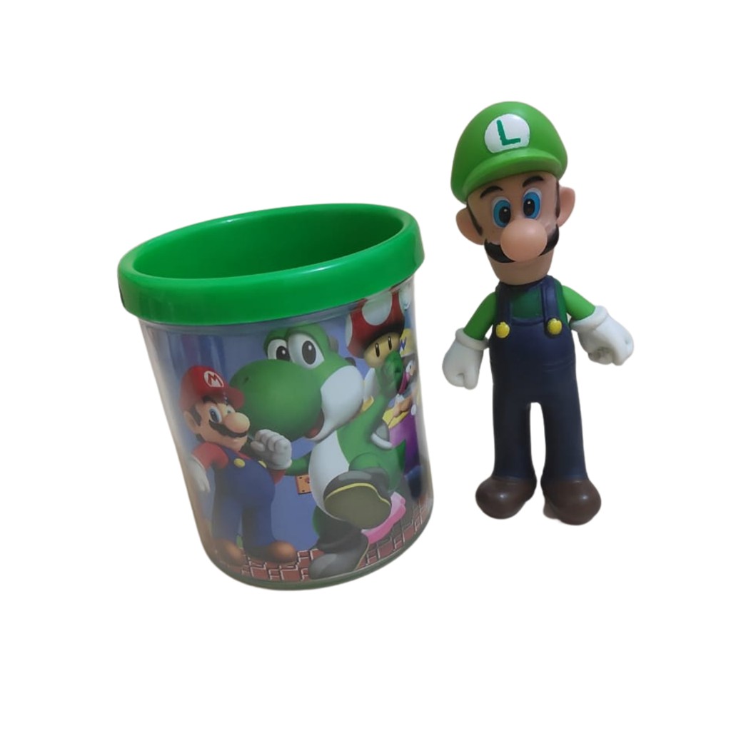 Boneco Luigi Super Mario Bros Caneca Personalizada Shopee Brasil