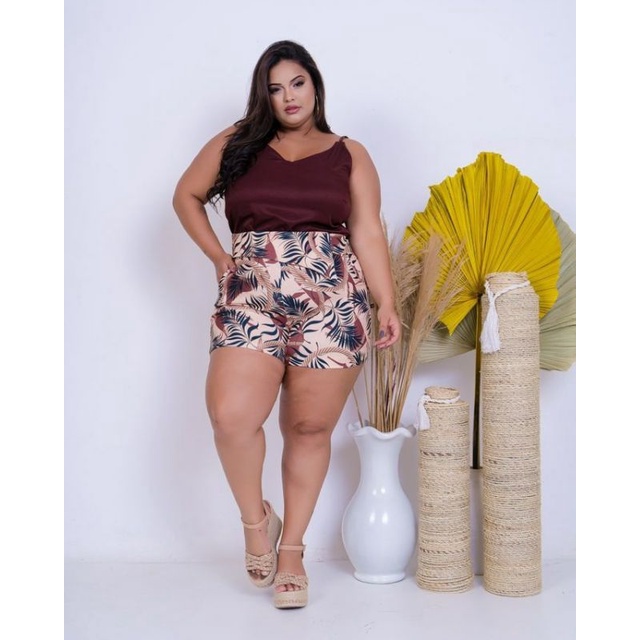 CONJUNTO PLUS SIZE EM ALFAIATARIA Shopee Brasil