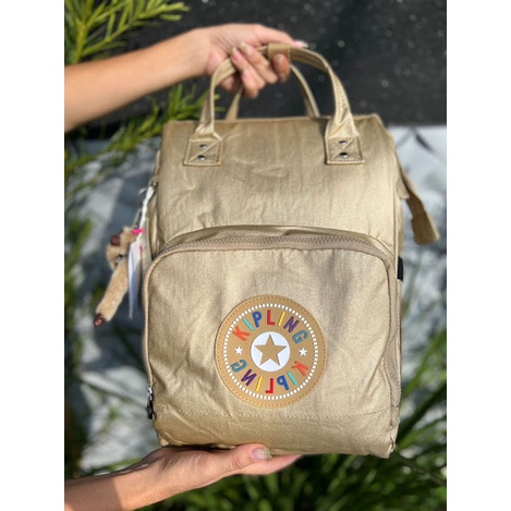 Bolsa Kipling Maternidade Metalizada Novidade Shopee Brasil