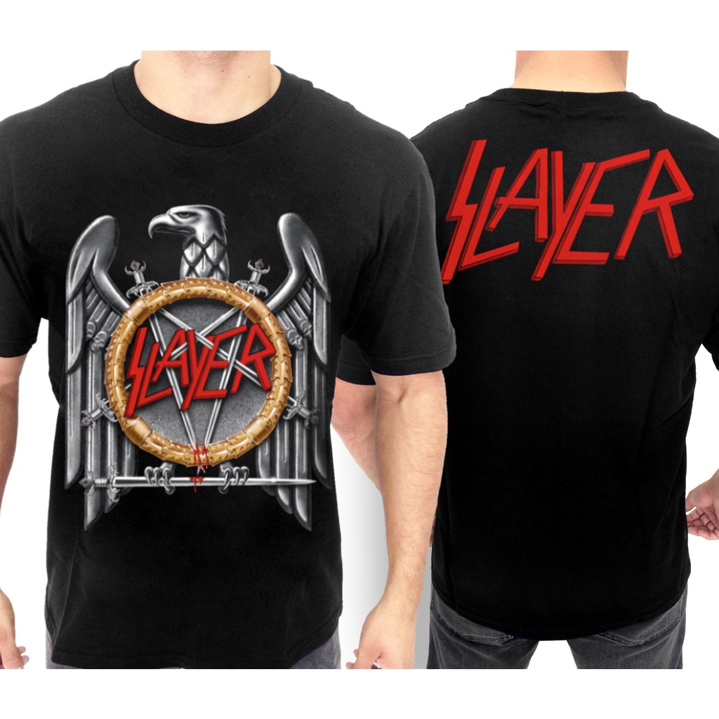 Camiseta Slayer Of0115 Consulado Do Rock Oficial Banda Escorrega o Preço