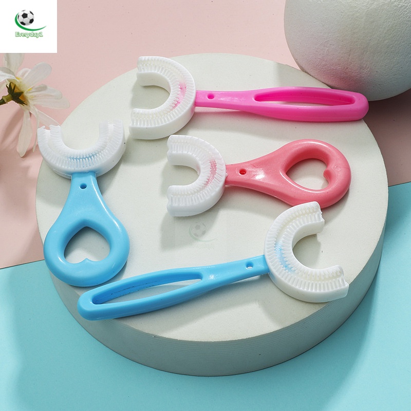 【HOT】Escova De Dentes De Silicone Flexível Em Formato De U 360o Para Limpeza Dos Dentes Oral Para Crianças