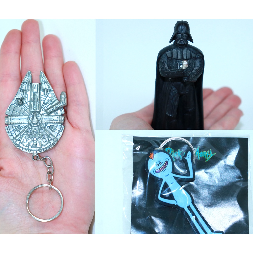 Chaveiros Diversos Darth Vader Millenium Falcon Mr Meeseeks