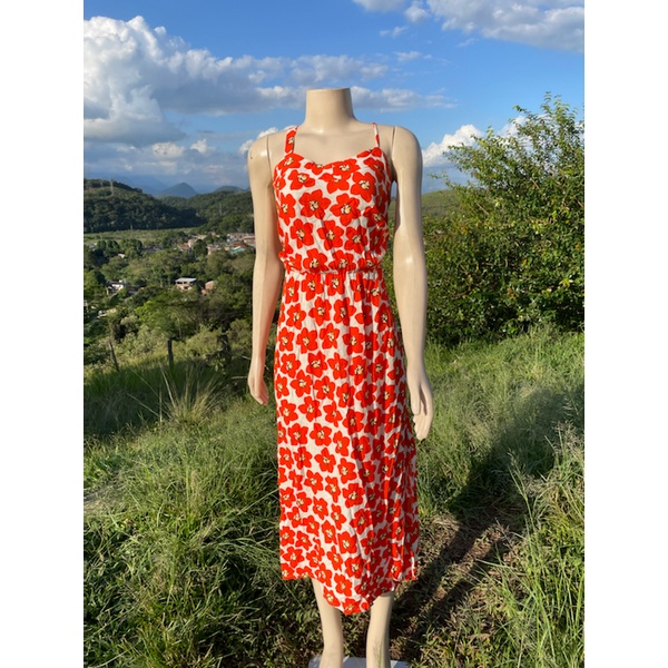 Vestido Farm Laranja Shopee Brasil