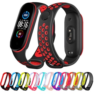 Pulseira Mi Band E Silicone Sport Bi Color Respir Vel Anti Suor P