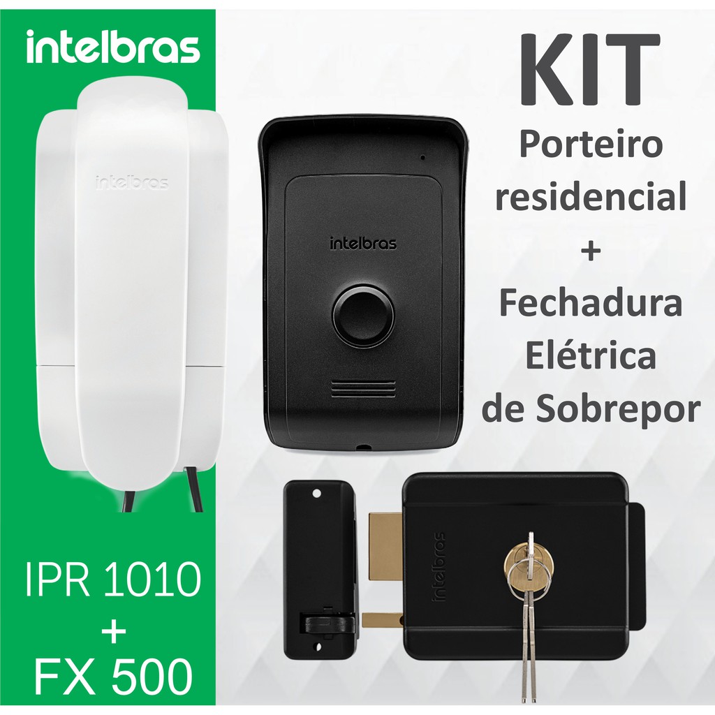 Kit Porteiro Ipr E Fechadura Fx Intelbras Kit Interfone E