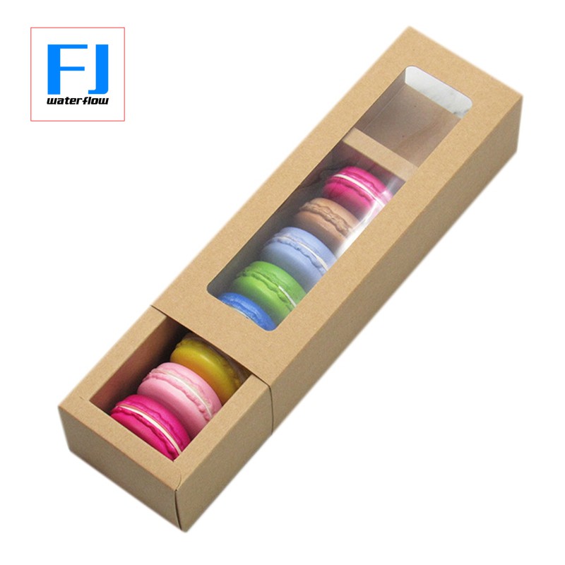 Caixa De Papel Kraft Transparente Para Janela De Macaron Shopee Brasil