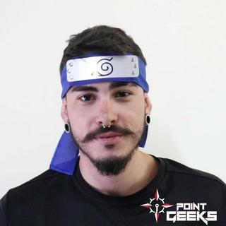 Bandana Naruto Classico Vila Da Folha Faixa Azul Infantil Konoha Sakura