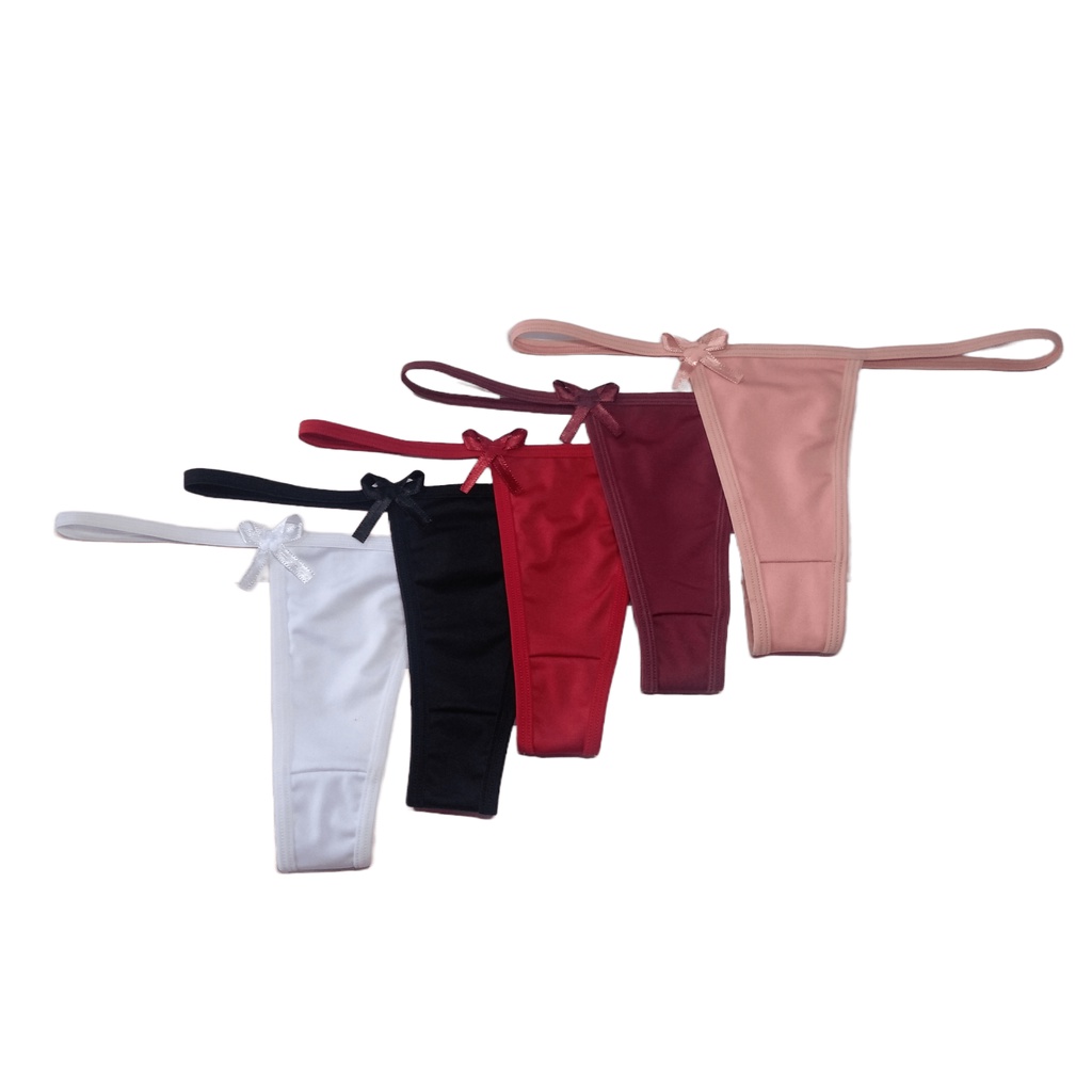 Kit 05 Calcinhas Fio Dental Conforto Microfibra Lingerie Sexy Roupa