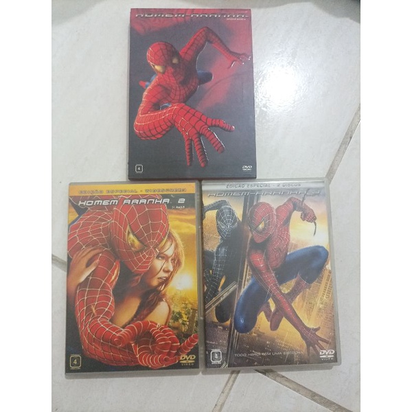 Spider Man Homem Aranha Trilogia Sam Raimi 6 Discos DVD Tobey