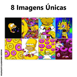 Quadro Decorativo Placa Simpsons Homer Bart Lisa Donut Unid Shopee