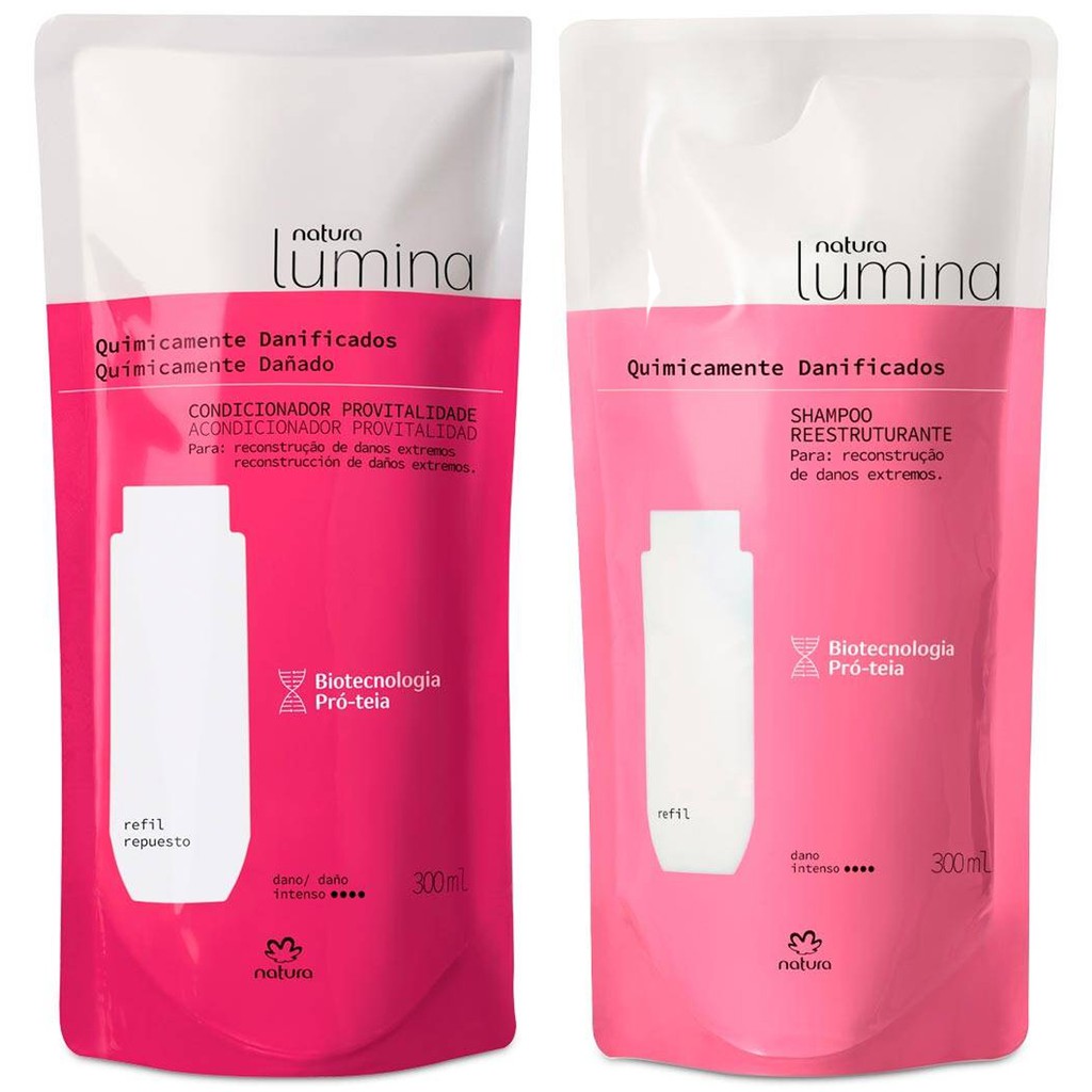 Refil Shampoo Ou Condicionador Natura Lumina Cabelos Danificados Ml