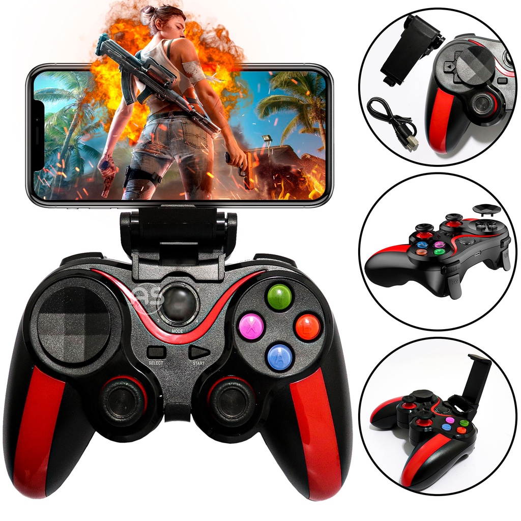 Controle Bluetooth Gamer Joystick Jogar Free Fire No Celular Shopee