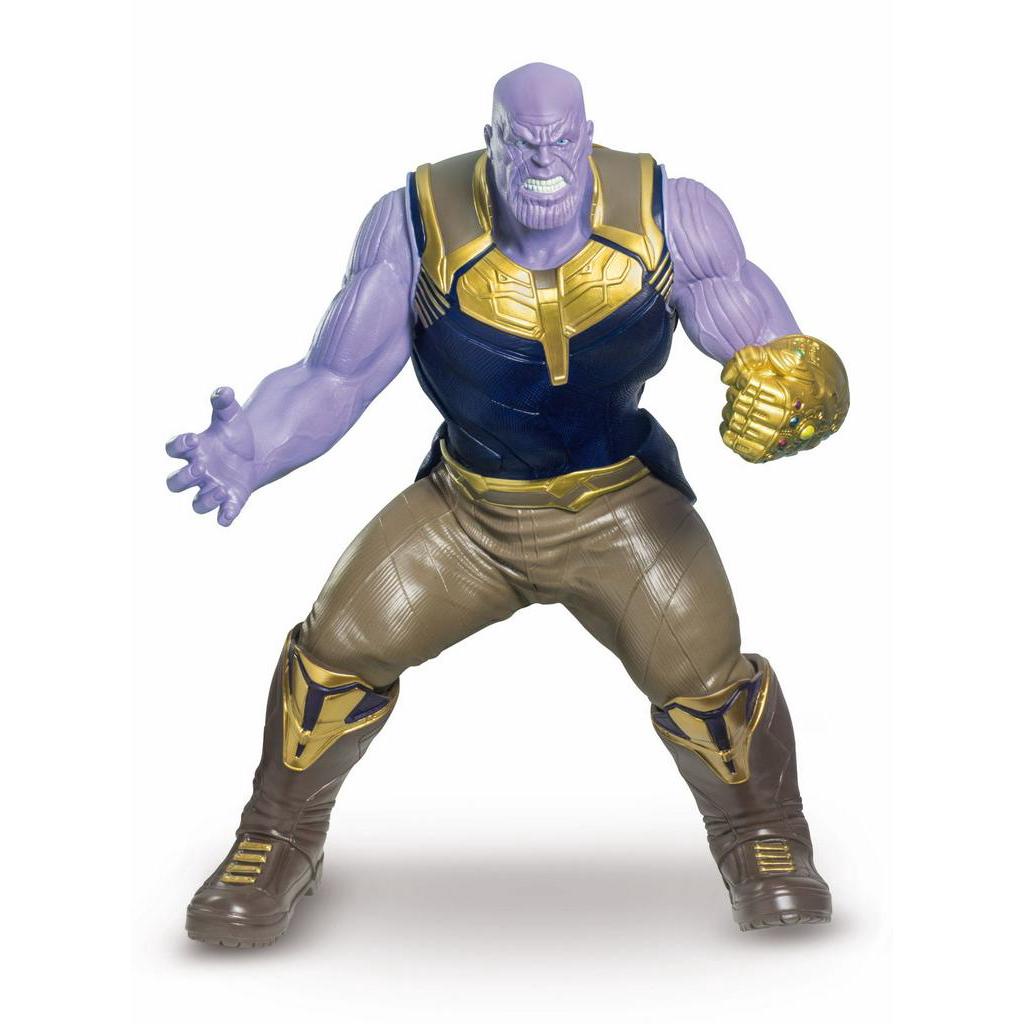 BONECO THANOS GIGANTE 50CM ARTICULADO VINIL VINGADORES LINHA PREMIUM