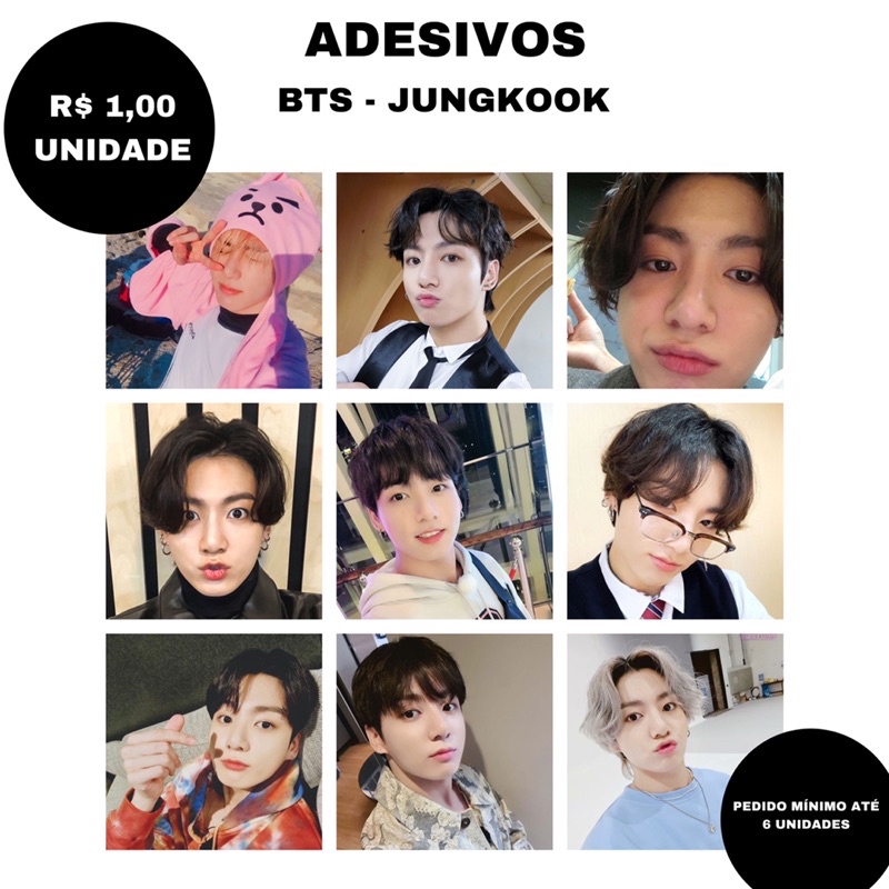 Adesivo Kpop Bts Jungkook Fanmade Shopee Brasil