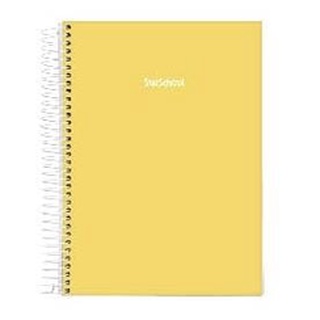 Caderno Cores Pasteis Materias Folhas Capa Dura Espiral Shopee