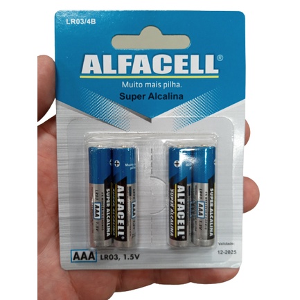 Pilha Palito Super Alcalina Aaa V Alfacell Unid Shopee Brasil