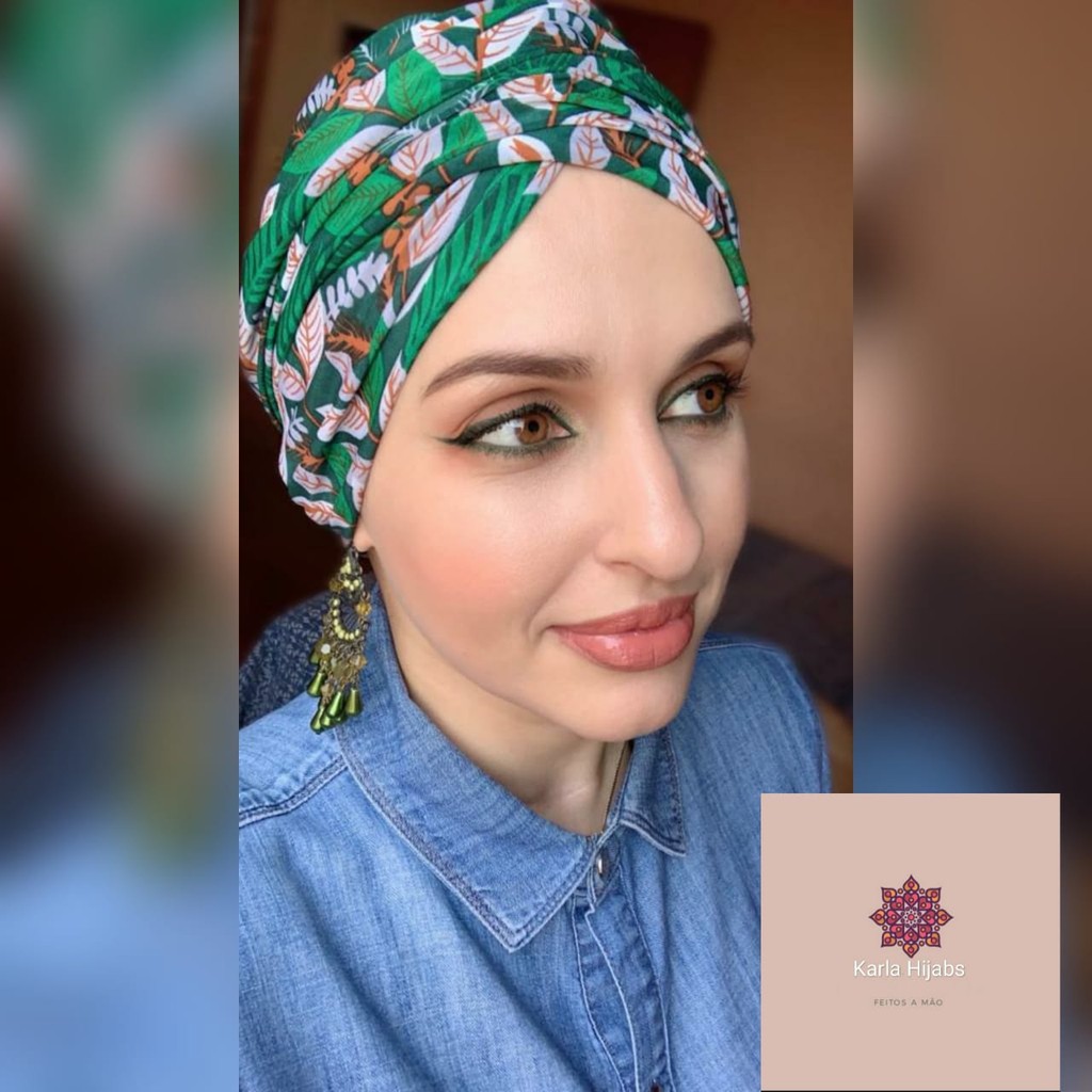 Turbantes Estampados Hijab Muçulmano Arab Muslim