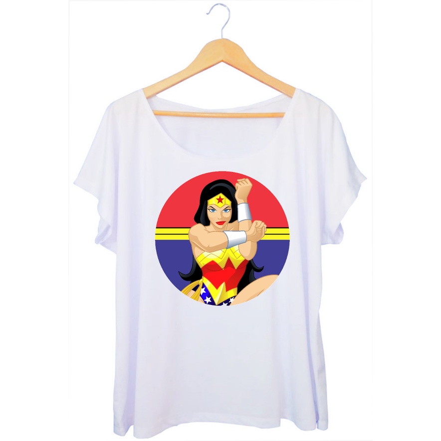 Camiseta Blusa Plus Size do G ao G3(56) Estampa Herois Geek  Mulher Maravilha Capitão America  Escolha a sua Estampa!!