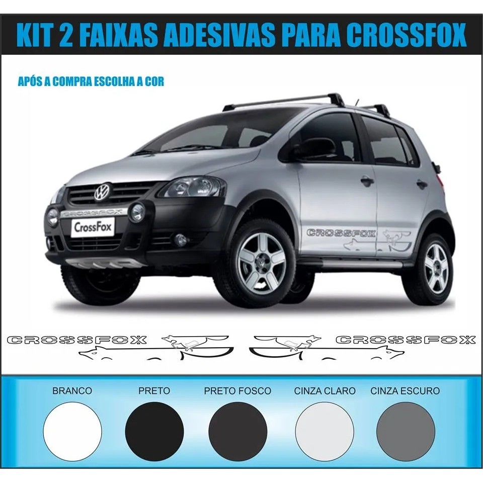 Adesivo Faixa Raposa Carro Volkswagen Crossfox Fox Vw Shopee Brasil